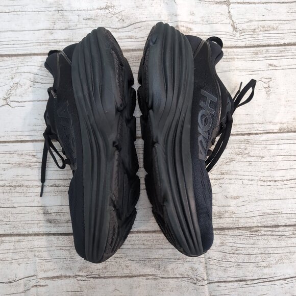 HOKA One One Bondi 8 Running Shoes Black Mesh Cushioned – Women’s 10B - Picture 5 of 8